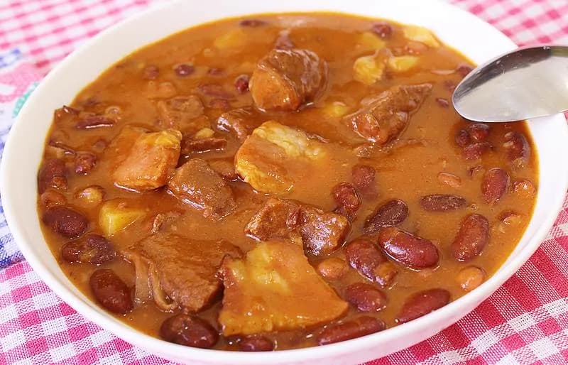 Beans with dried meat and homemade sausage - a dish that warmed Montenegrin households